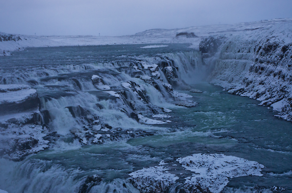 iceland gulfoss waterfall