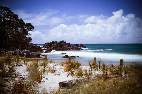 Traditional 'Kiwi' Beach Scene