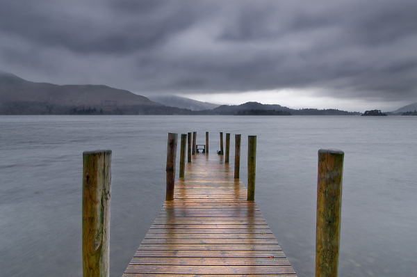 Jetty in Rain