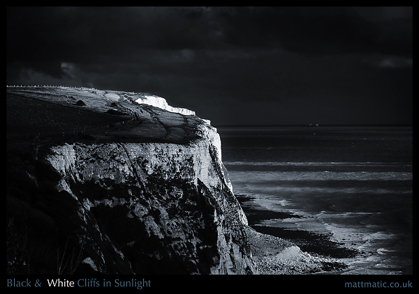 (Black &) White Cliffs in Sunlight