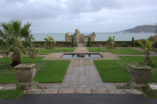 Sandsfoot Gardens leading to Sandsfoot Castle ruins Weymouth