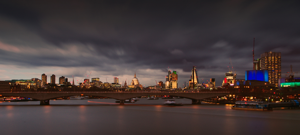Dark skies over the Thames