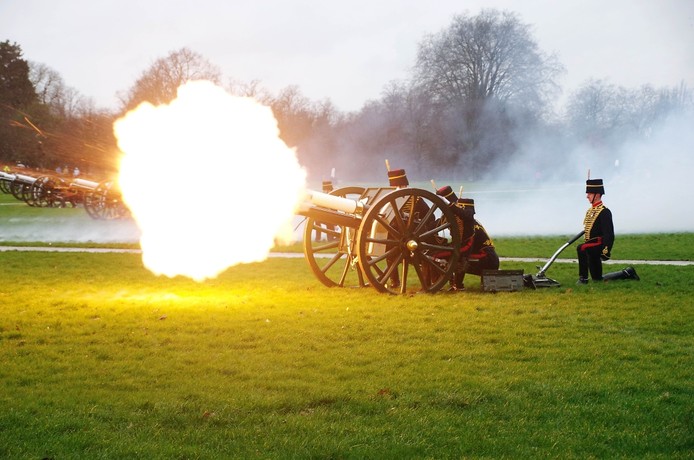 Forty One Gun Royal Salute in Hyde Park London