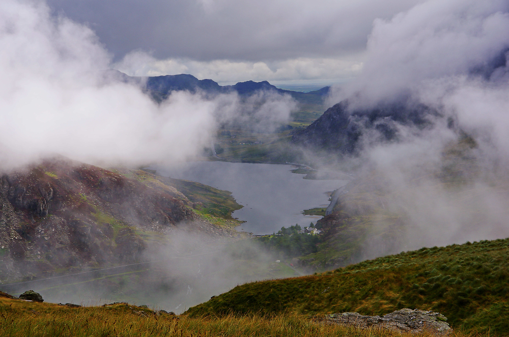 Ogwen through the clouds.