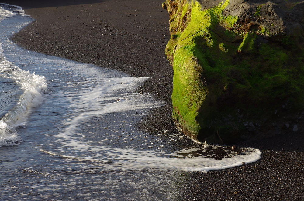 Green Rock; Black Beach