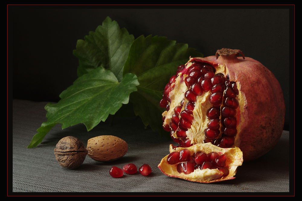 pomegranate and nuts