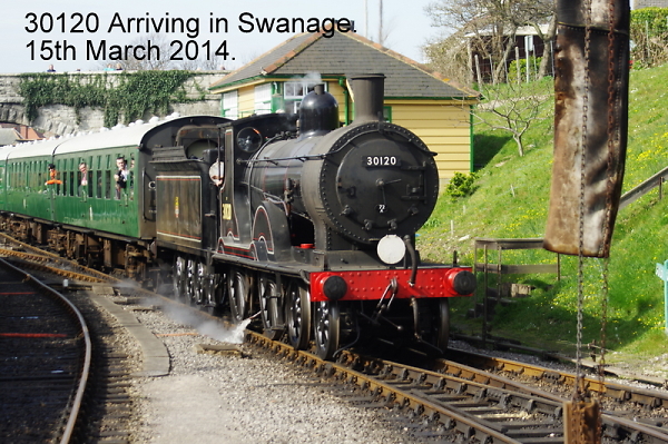 30120 Ariving into Swanage Station.