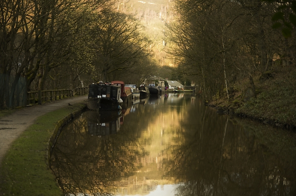 Barges on the Rochdale Canal