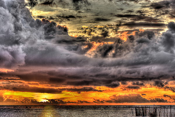 Storm clouds over the South China Sea