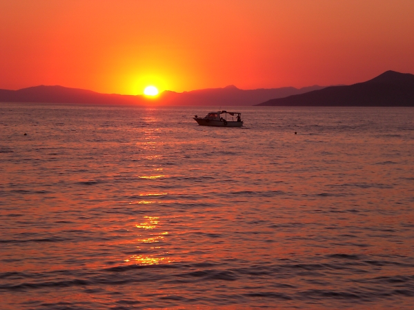 Sunset in Stoupa. Greece.