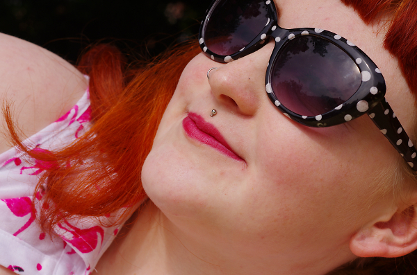 Jazzie and her sunglasses