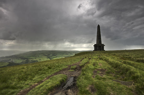Rain over Stoodley Pike