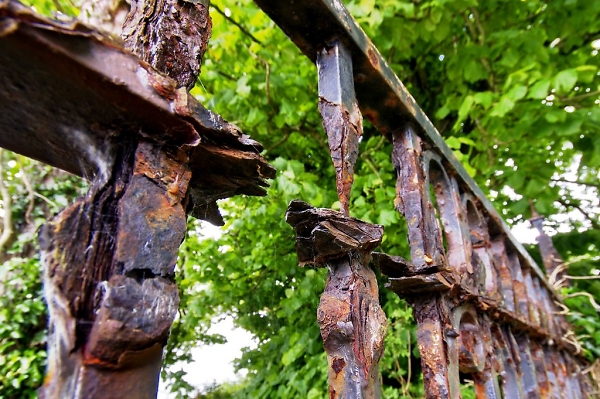 Rusty iron.