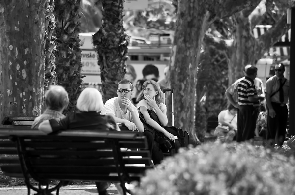 Worried,waiting for the taxi.