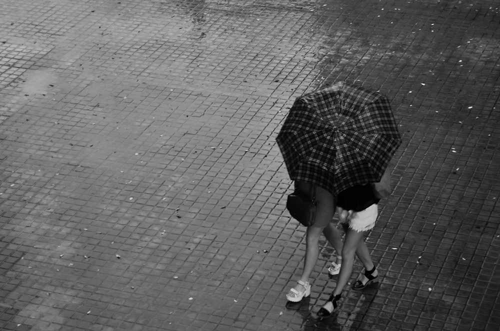 Walking in the rain