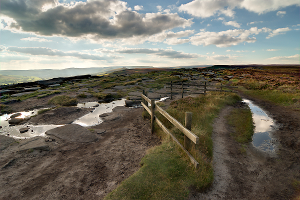 Pointing to the hills