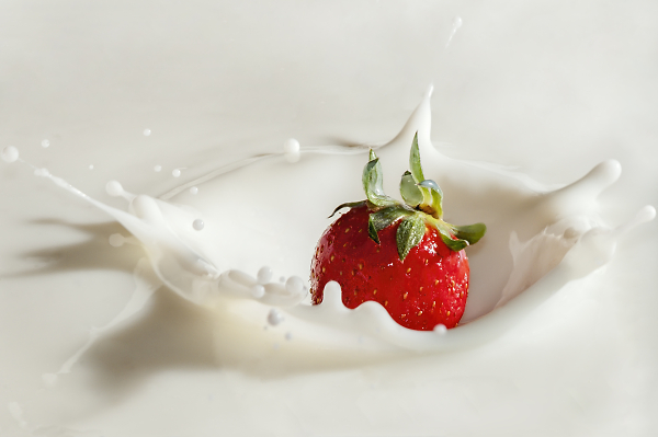 Strawberry in buttermilk