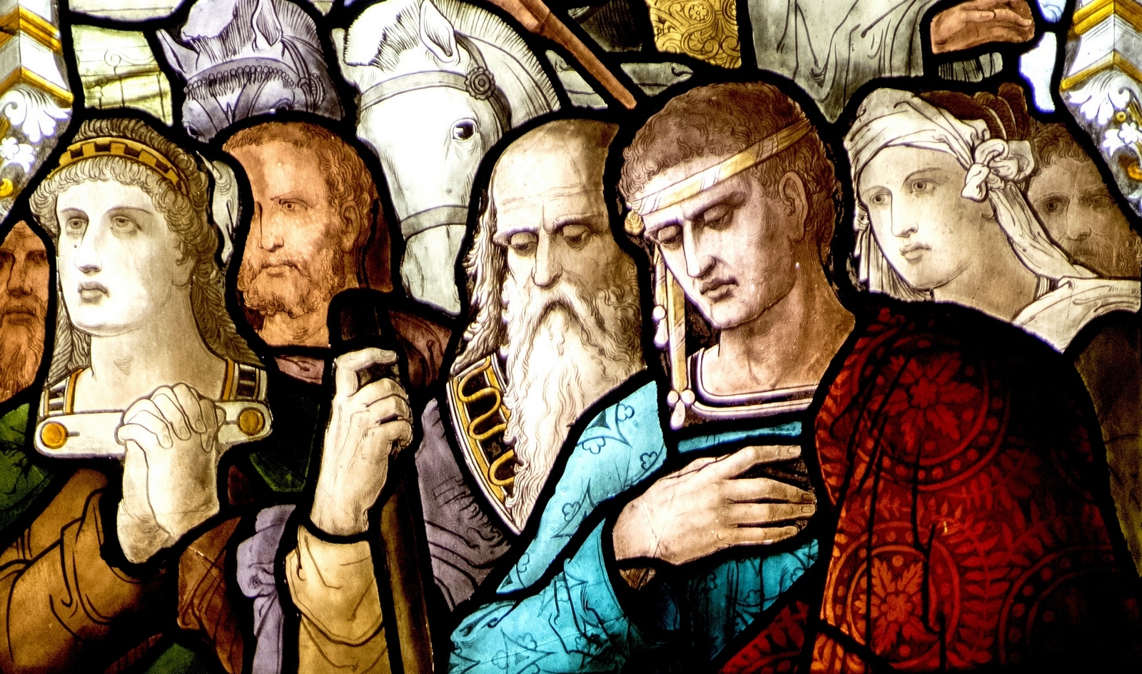Stained glass window detail