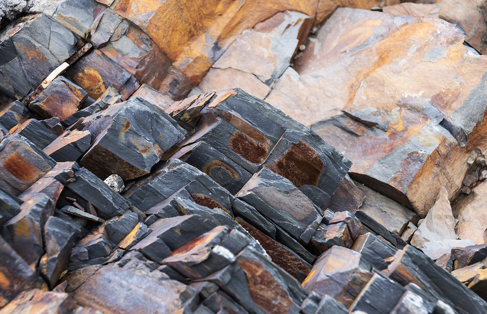 Blocky rocks