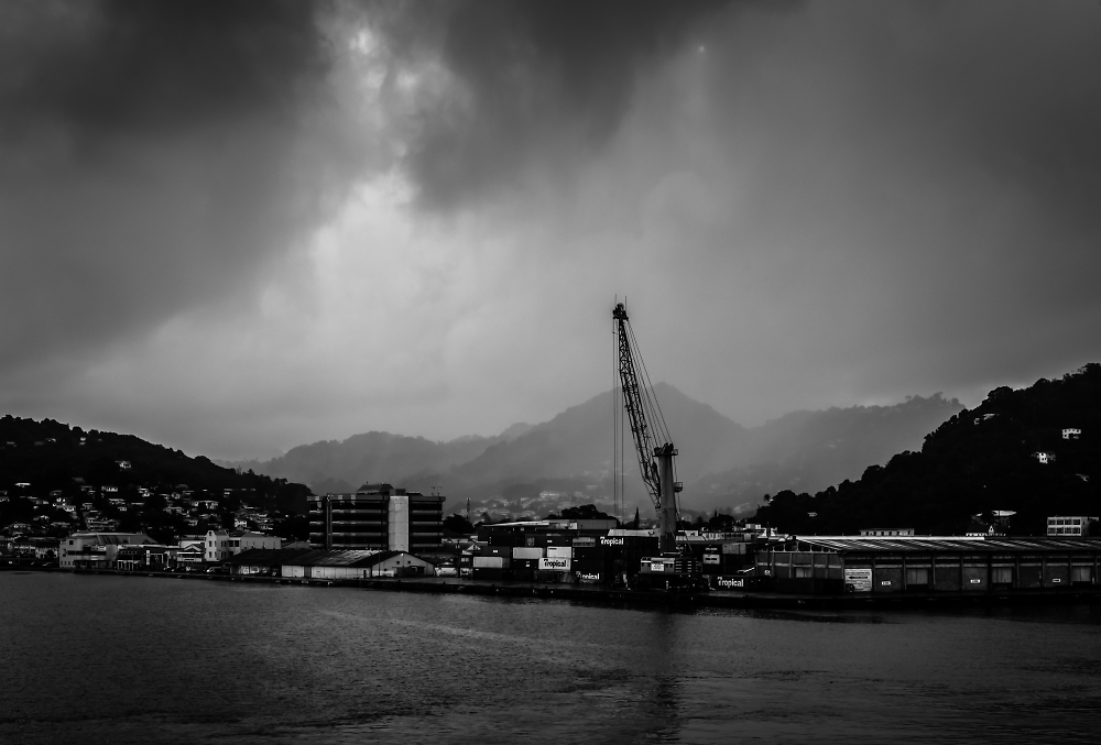 Storm Over the Port of St. Lucia