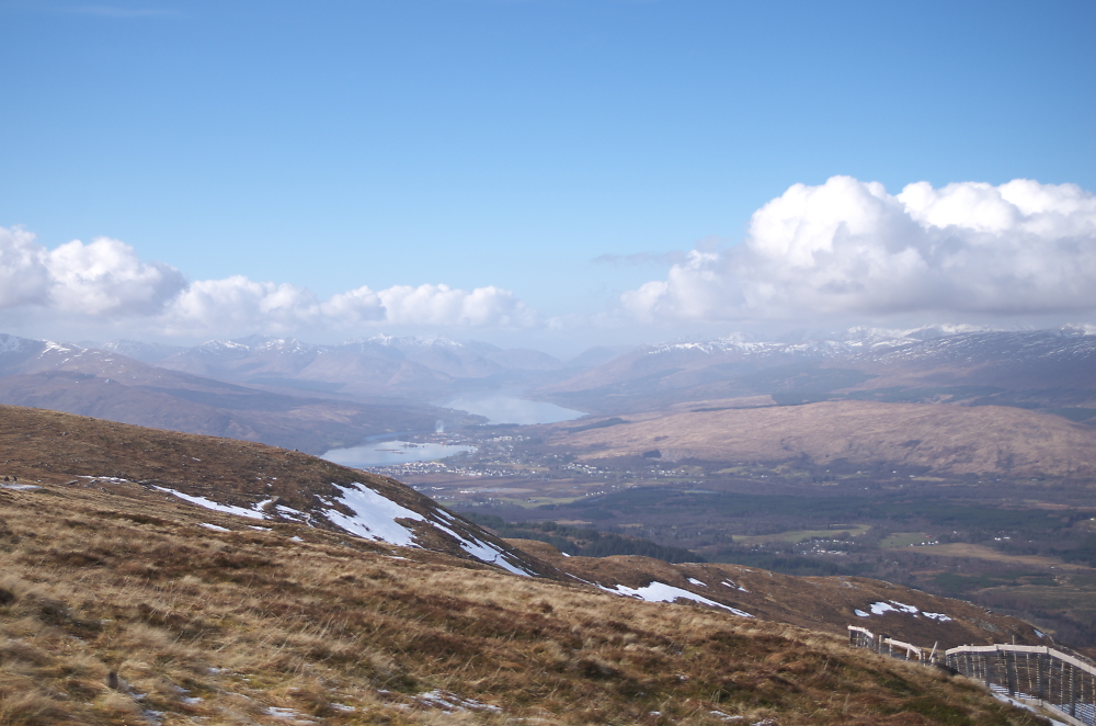 View across Fort William from Aonach Mor