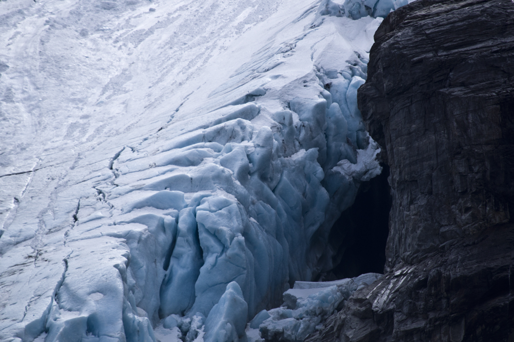 Close detail of the Kjenndalen glacier Norway 06/05/2015