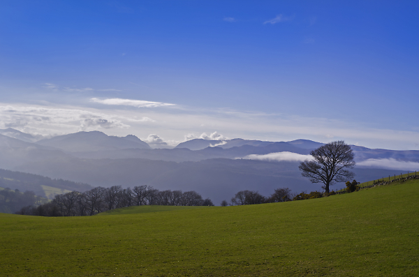 Snowdonia viewed from nearby Nebo