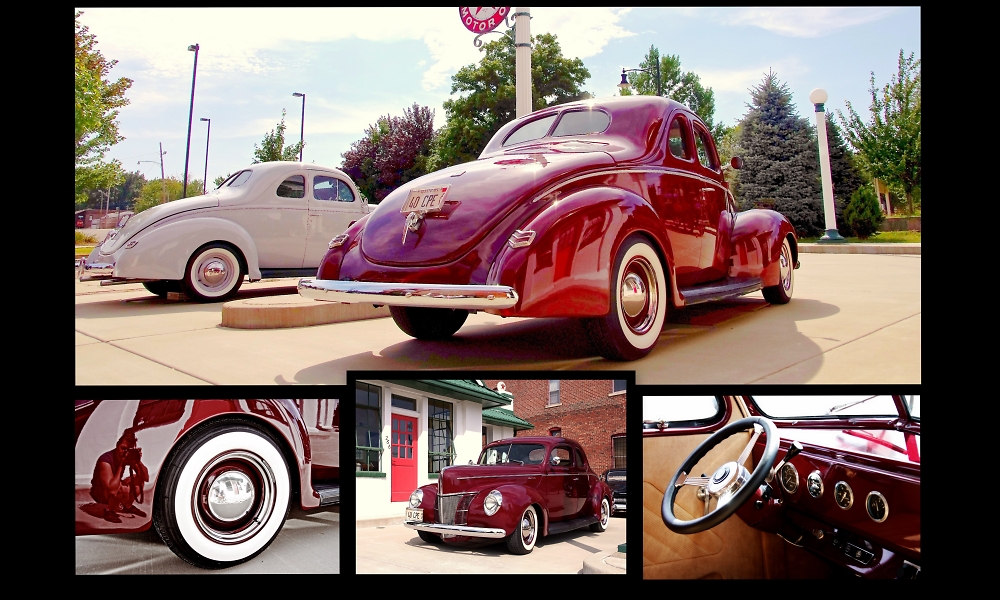 Collage:  Candy Apple Red Ford Deluxe