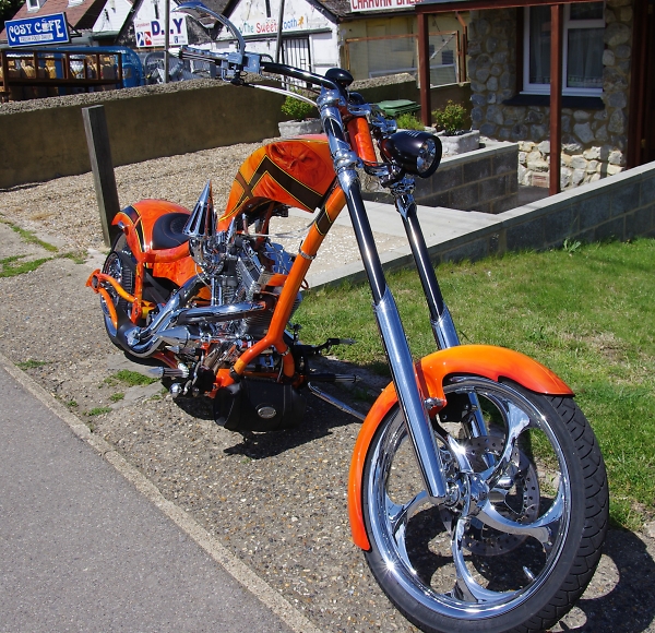 orange on wheels