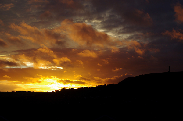 Sunset and Peel Monument