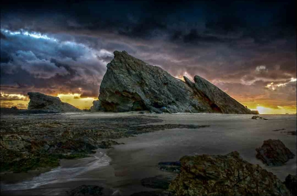 sunset at the beach