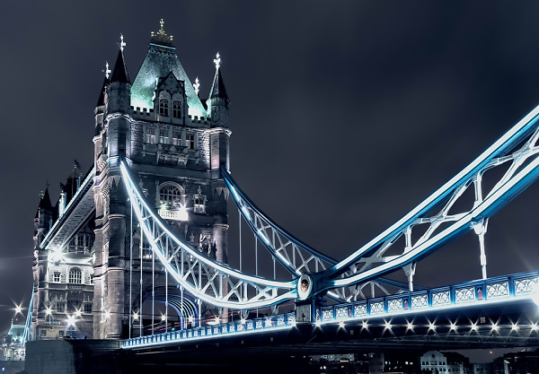 Tower Bridge in blue...