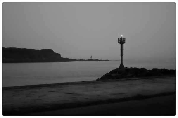Gray spring morning on Audierne estuary, Brittany, France