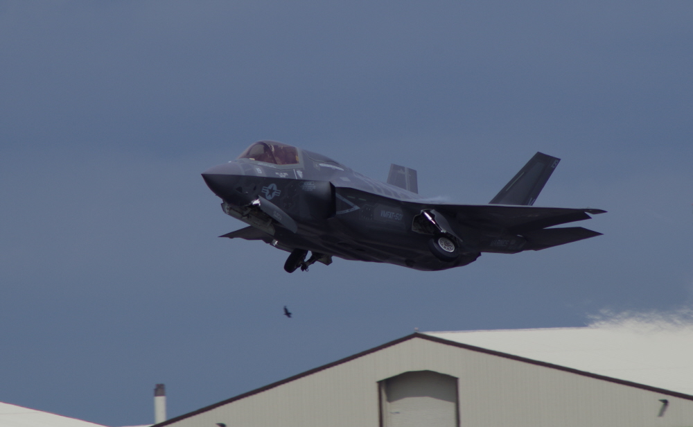 F-35B Lightning II cleaning up on take-off