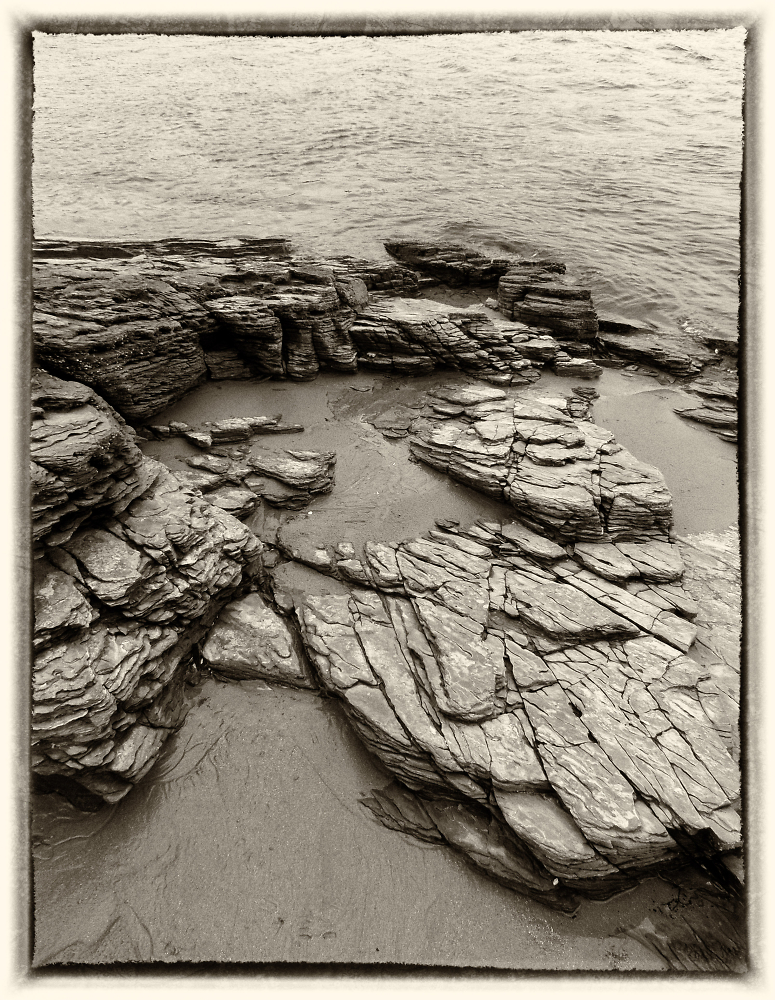 Slate Rocks by the Sea