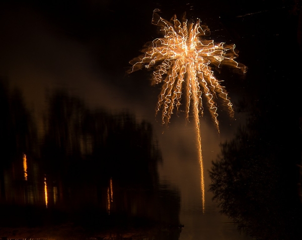 Firework reflection