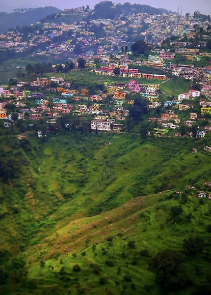 Houses on hill