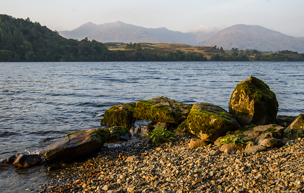 Rocks and Lochs in the late afternoon