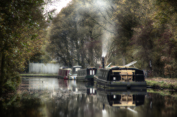 Barges on the Rochdale Canal