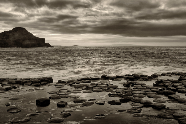 Causeway Sunset in Sepia