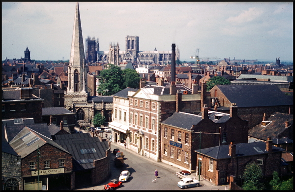 York city-scape with Minster - June 1961