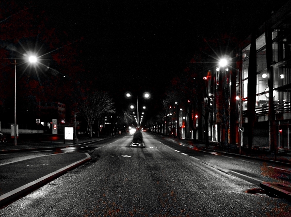 City life - Provincial night traffic