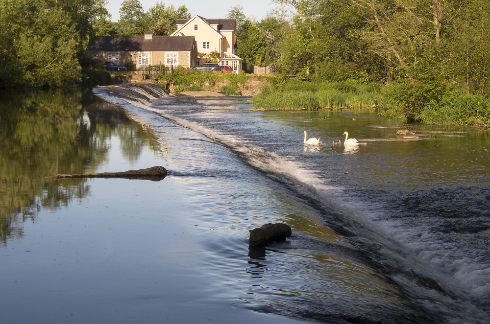 Weir on the river Teme, Ludlow
