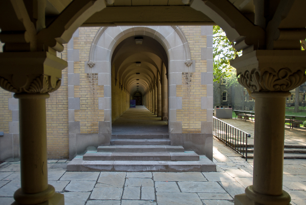 Early Morning at University College, U of Toronto: Cloister