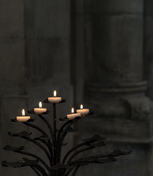 Votive candles in St Anne's Cathedral, Belfast