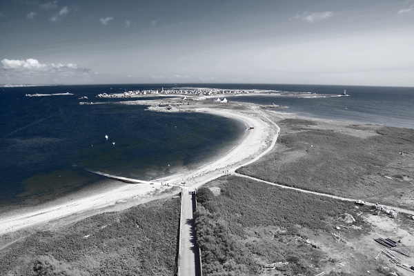 From a lighthouse on an island
