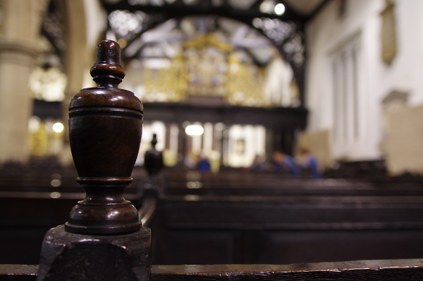 Inside a church