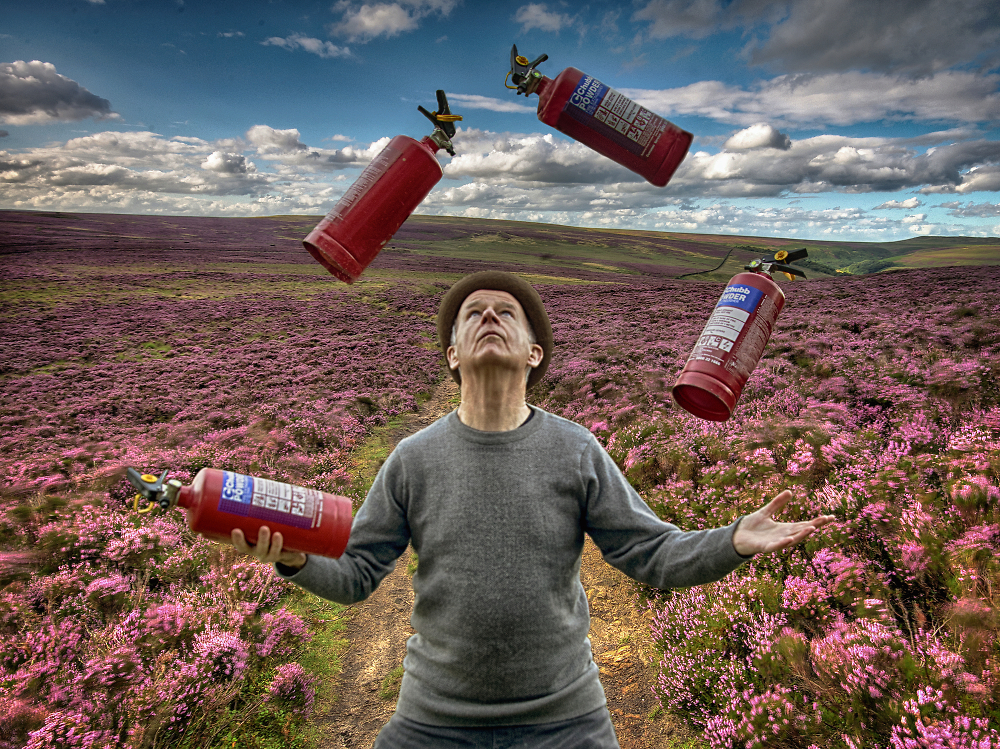 Juggling Fire-Extinguishers on the Moors