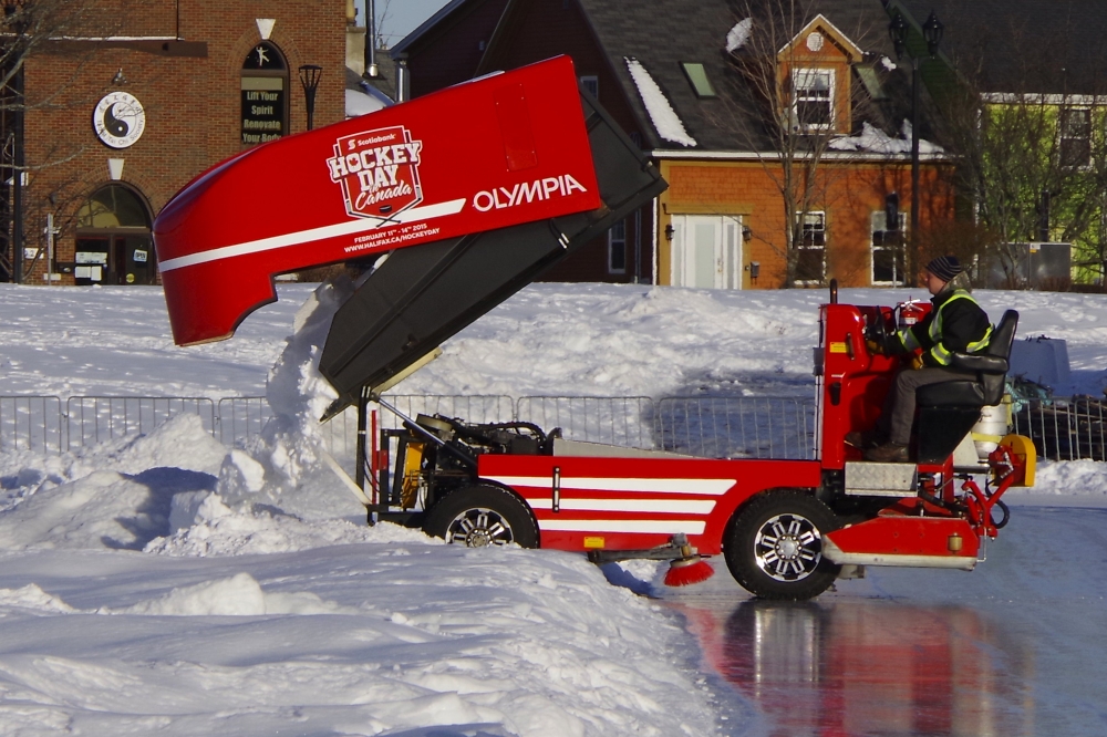 A Zamboni  Ice Cleaning Machine