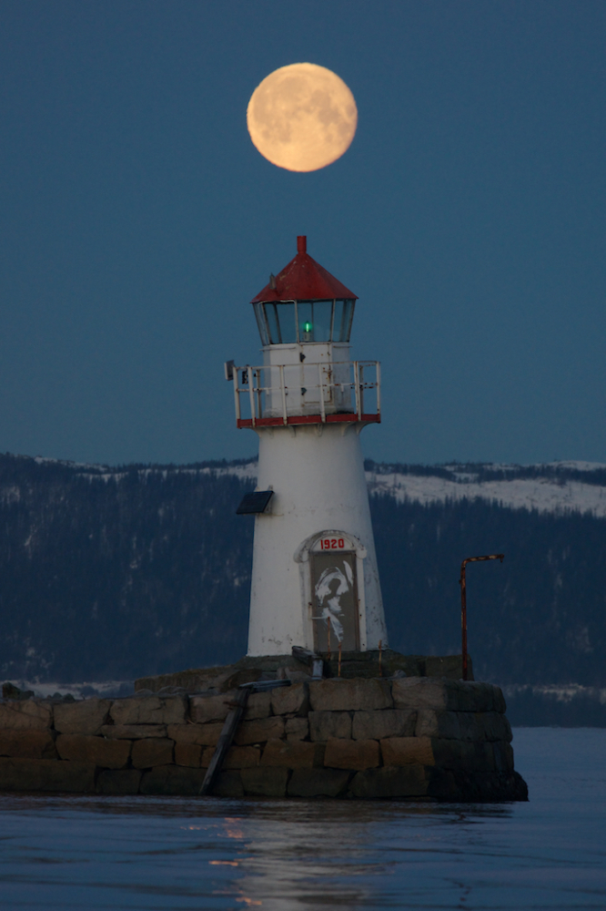 Lighthouse and Moon
